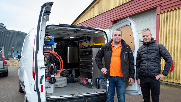 Mikael Eriksson, EM el AB och Richard Johansson, Elektroskandia Sverige AB. Foto: Sune Eskelinen