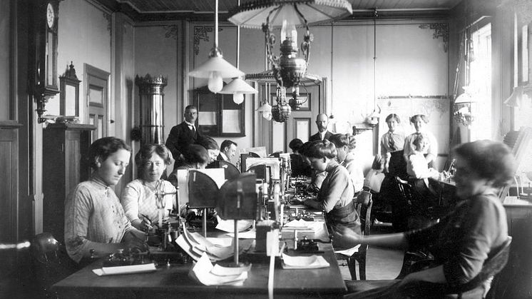 Lødingen Telegrafstasjon før 1895. Foto: NTM
