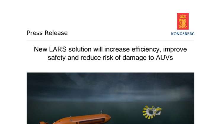 New LARS solution will increase efficiency, improve safety and reduce risk of damage to AUVs