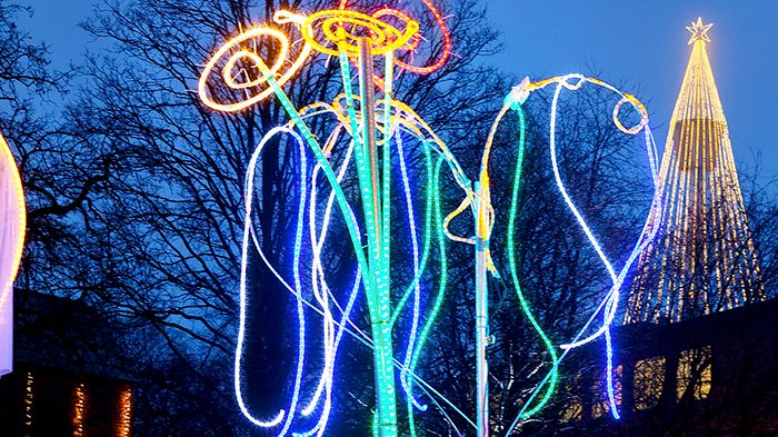Studenters ljusskulpturer bidrar till Julstaden Göteborg