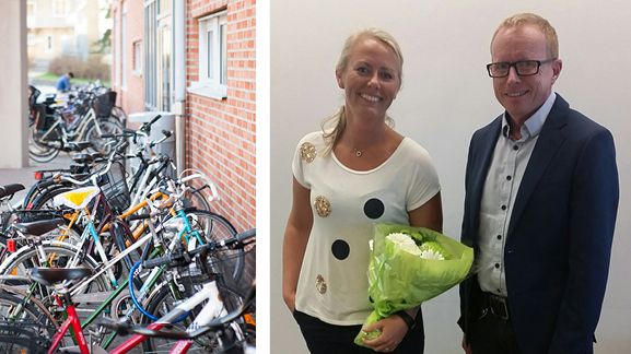 Helena Källström och Thomaz Birgerson från Högskolan Väst närvarade under prisceremonin i Göteborg.