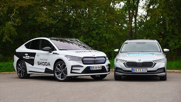 Skoda Danmark sponserer PostNord Danmark Rundt med 33 biler og den grønne pointtrøje.