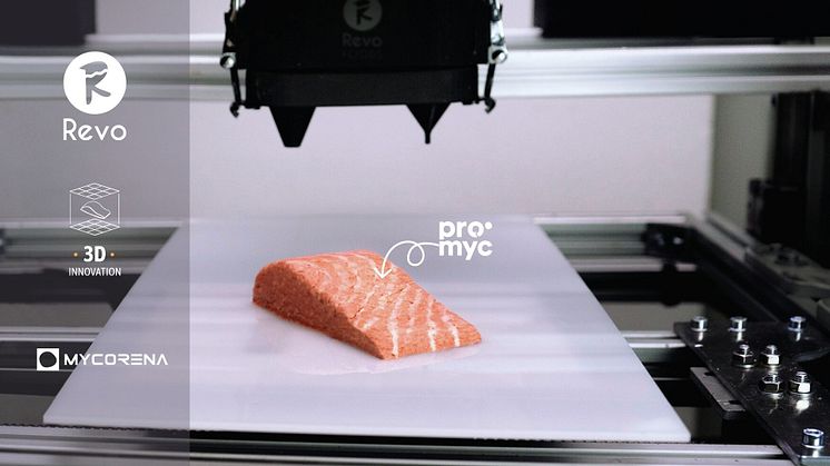  3D printed mycoprotein-based Vegan Salmon Filet 