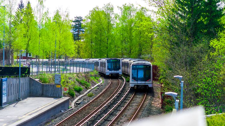 Følg godt med utover høsten. T-banen vil i perioder kjøre litt annerledes, eller være erstattet av buss på grunn av oppgraderinger og vedlikeholdsarbeid. Foto: Ruter As / Bonanza AS, Iver Gjendem