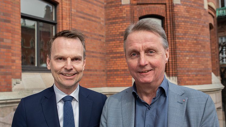 Peter Danielsson (M), kommunstyrelsens ordförande och Jan Björklund (S), kommunalråd. 