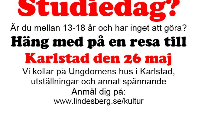 Ungdomssatsningen i Lindesberg bjuder ungdomar på studieresa 