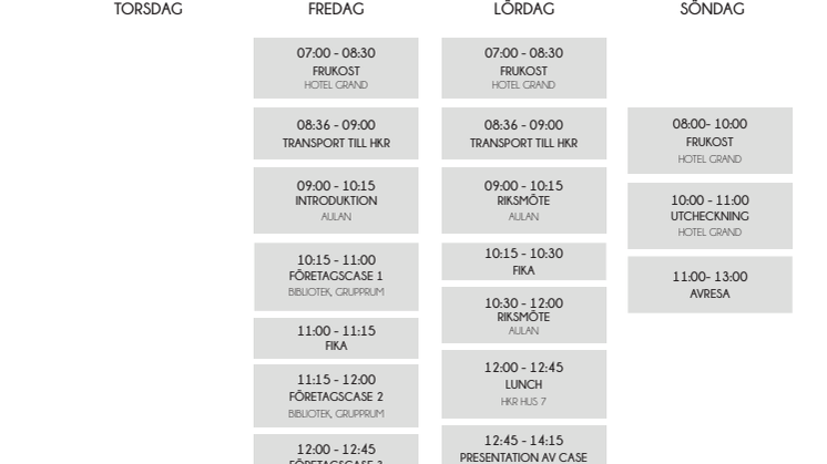 Schema Riksmöteskonferensen 2017