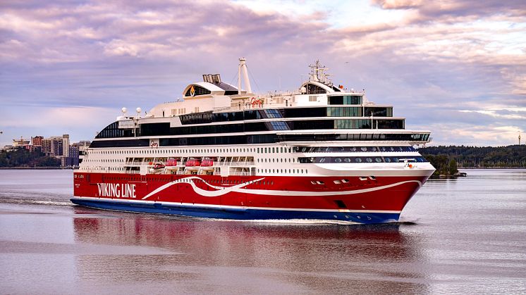 Två miljoner har rest med Viking Glory som kryssar från Stockholm till Åland och Åbo varje kväll. Foto: Viking Line