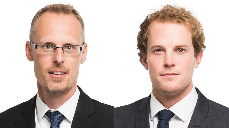 Henrik Lettesjö (till vänster) och Fredrik Rost (till höger) har anställts till affärsområdet Valuation & Advisory.  