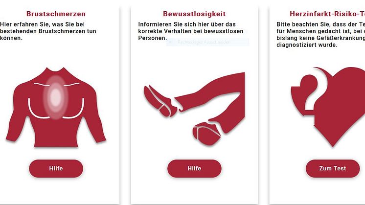 Herznotfall-App der Deutschen Herzstiftung