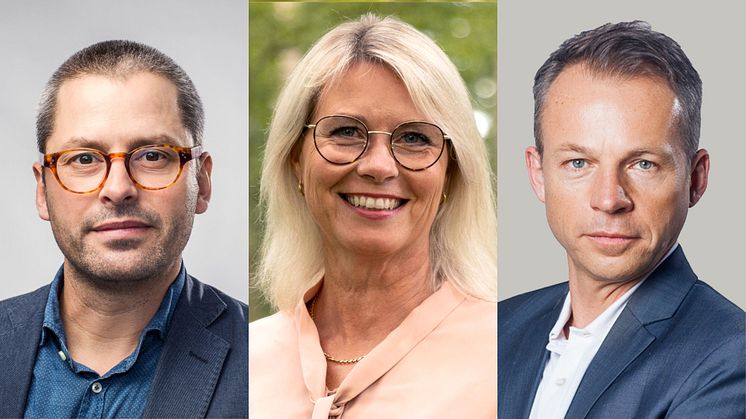 Ojitys nya styrelse. Johan Gromark, Lena Green och Per Adamsson.