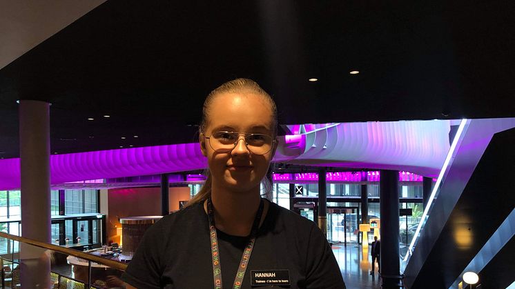 Hannah Jansson som läser Hotellutbildningen på Realgymnasiet i Stockholm.