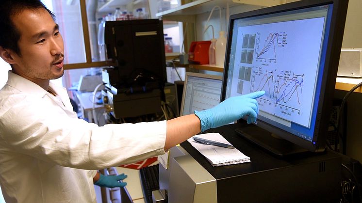 Ferdinand Choong vid institutionen för neurovetenskap, Karolinska Institutet. Foto: Erik Cronberg