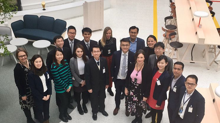 Delegationen från Singapore på besök på Swedavias huvudkontor. Foto: Edyta Wozniak