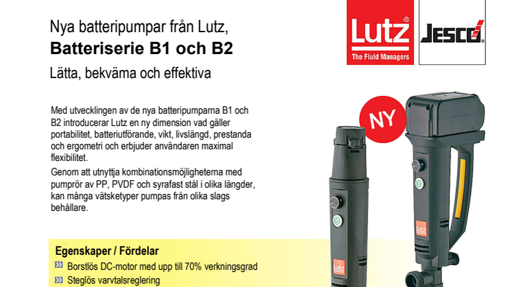Ny batteridriven fatpump från Lutz