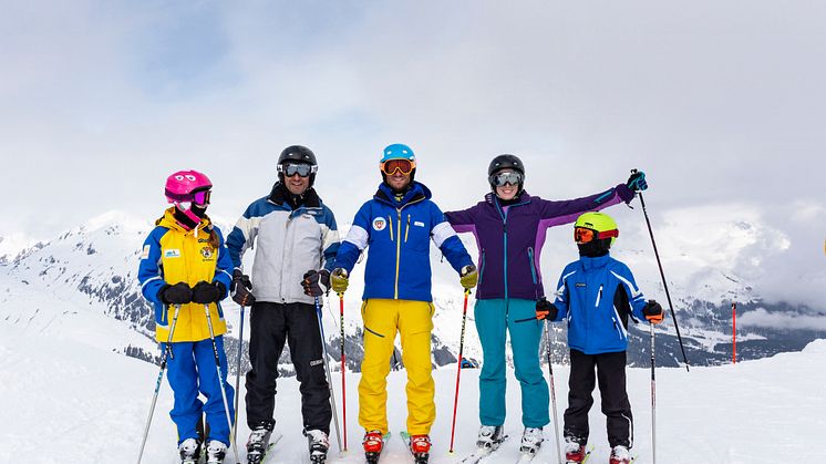 Skeacher mit Familie © Graubünden Ferien, Thalia Wünsche