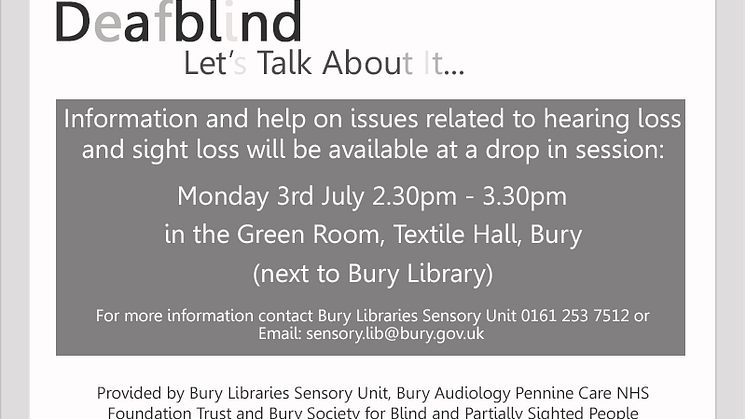 Free help and information for those who are DeafBlind