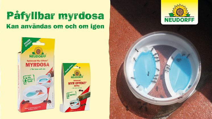 Neudorff påfyllbar myrdosa, kan användas om och om igen