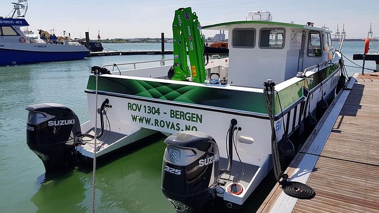 Image - Fischer Panda UK - The 13m ROV1304 ROV inspection and survey boat designed by Fareham-based BW SeaCat for Norwegian company Rov AS, pictured at Seawork International 2018