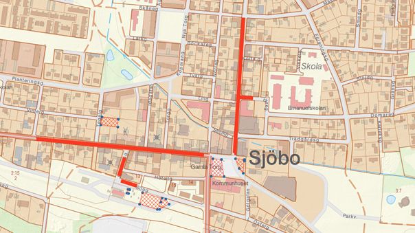 P-skiva införs i delar av centrala Sjöbo tätort