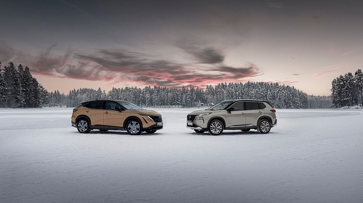 Tehoa ja tarkkuutta: Nissanin e-4ORCE-nelivetojärjestelmä testissä Suomen jäisissä maisemissa 