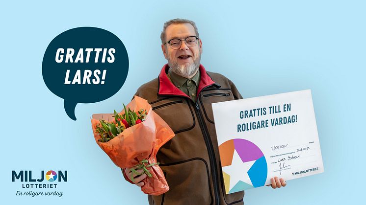 Lars från Hjärnarp vann en miljon på Miljonlotteriets vinnardag