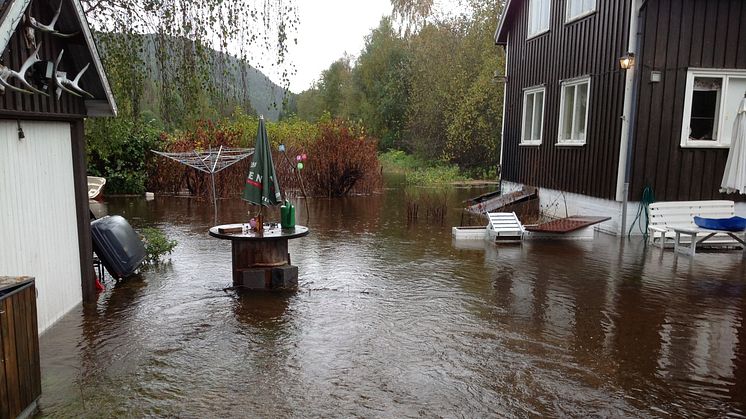 Gyda har gitt mange boligeiere vann i kjelleren (illustrasjonsbildet er hentet fra en tidligere hendelse)