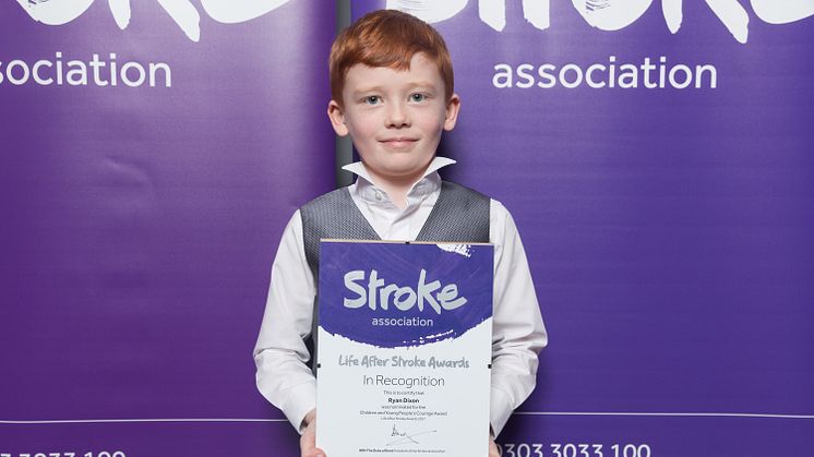 ​Eight–year-old Preston stroke survivor receives regional recognition