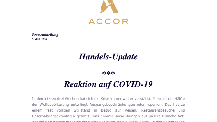 Handels-Update: Reaktion auf COVID-19