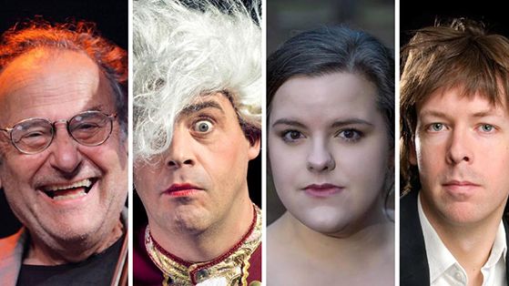 Medverkande i öppet hus på Musikaliska: Georg Riedel, Imse vimse Mozart, Åsa Jäger, Martin Sturfält 