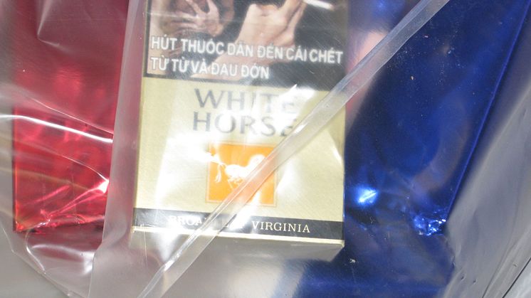 LON 02/15 Illicit Cigarettes seized from nail bar