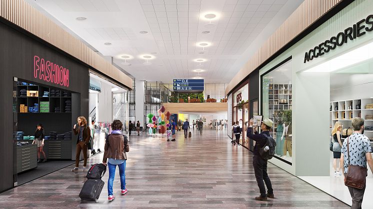 The new Marketplace at Stockholm Arlanda Airport. Photo credit: Tengboms