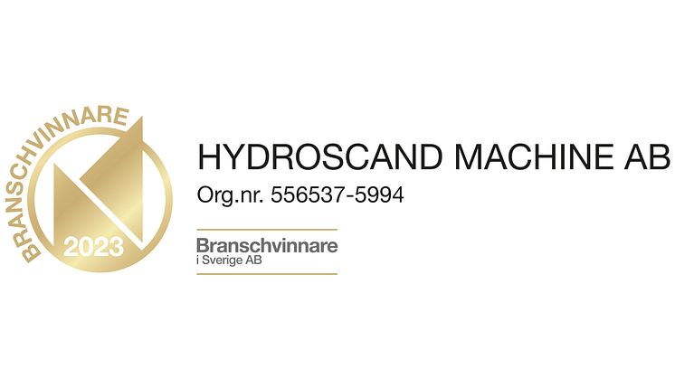 Hydroscand Machine AB Branschvinnare 2023