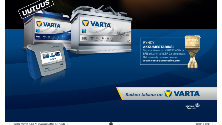 VARTA®-akkumestaruuskilpailu – voita palkintoja ja lisää myyntiäsi