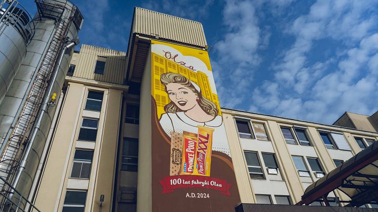 Mural Prince Polo na 100-lecie fabryki Mondelez w Cieszynie