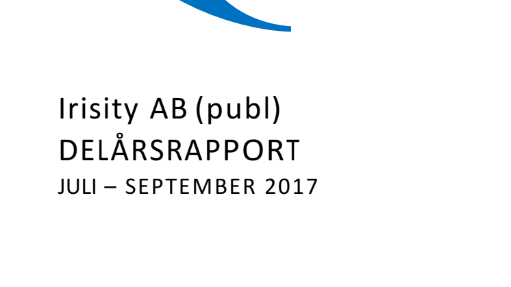 Delårsrapport tredje kvartalet 2017