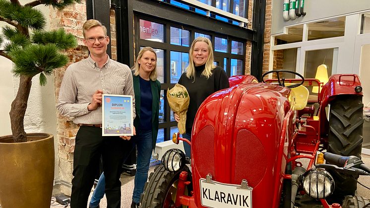 Daniel Kahlin, Therese Gilleby och Renée Hölzl på Klaravik.