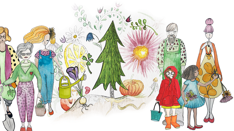 Sölvesborgs trädgårdsdagar. Illustration Charlotte Pettersson. Godkänd att använda för press.