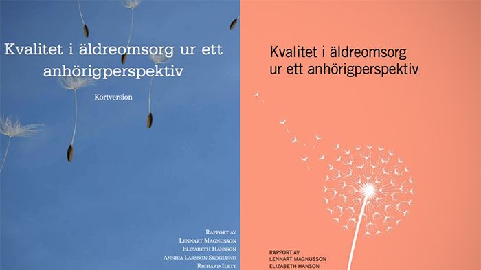 Kortversion av den aktuella rapporten "Kvalitet i äldreomsorg ur ett anhörigperspektiv" 