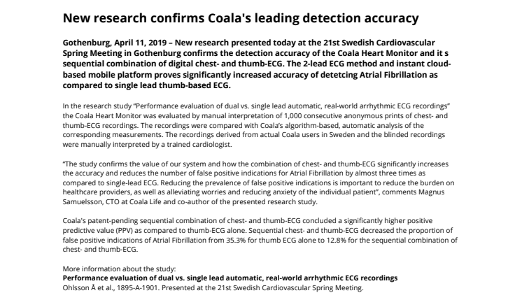 New research confirms Coala's leading detection accuracy