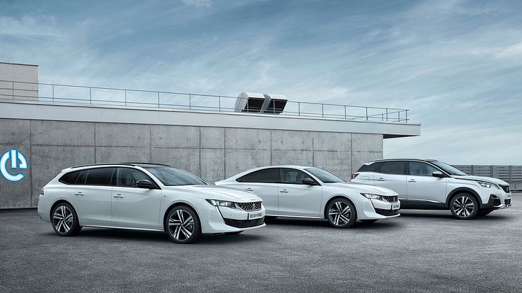 Peugeot 508, Peugeot 508 SW och Peugeot 3008 SUV som laddhybrider