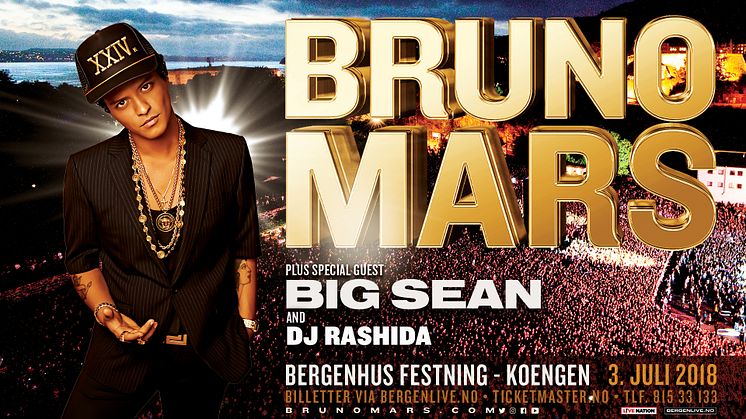 BRUNO MARS OG BIG SEAN TIL BERGEN!