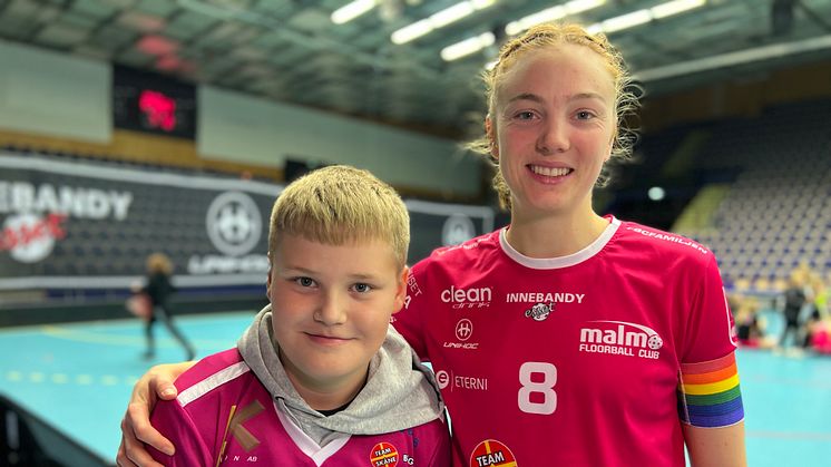 Alvin Nilsson och Ellen Rasmussen. Foto: Svensk Innebandy