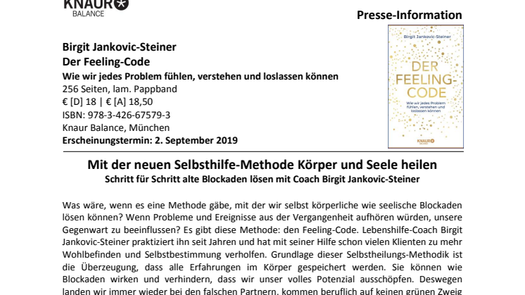 Pressemitteilung "Der Feeling-Code"