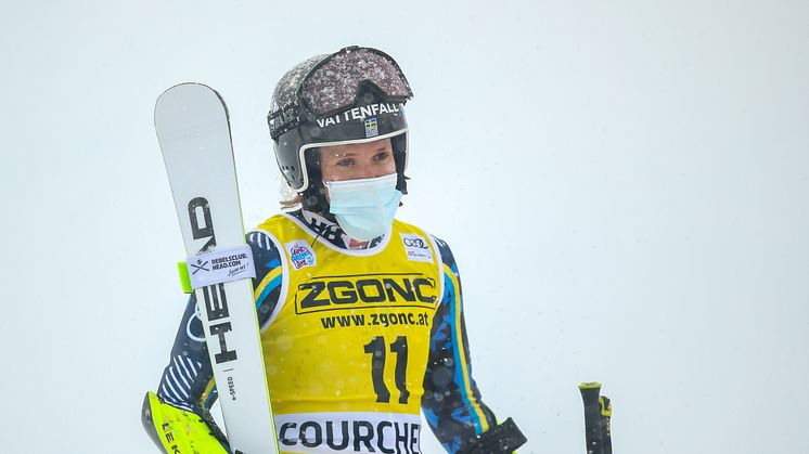 Second place for Sara Hector in the Courchevel Giant Slalom