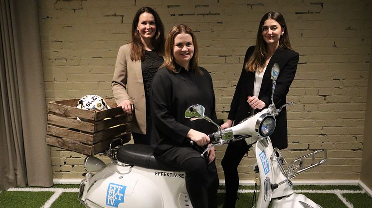 Gabriella Albertsson, kontorschef Effektiv Borås, Sandra Bexell, lagerchef Hemtex och Jozefina Pilipovic, regionchef Väst Effektiv