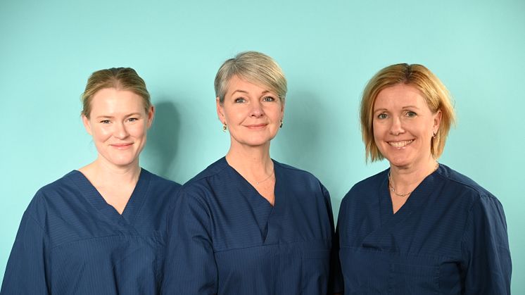 Sofia Otterhag, specialist i allmänmedicin, Petra Ander, sjuksköterska och verksamhetschef, och Ragnhild Tunehag, specialist i allmänmedicin.