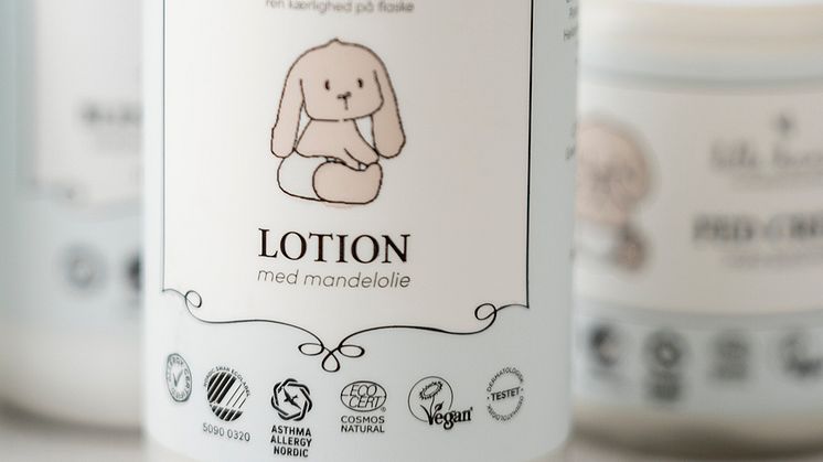 Hos Lille Kanin er der stort fokus på, at produkterne er økologiske, neutrale og uden allergifremkaldende ingredienser. Foto: Lille Kanin