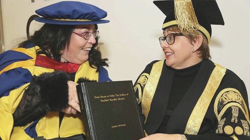 (L-R) Rosaleen McDonagh and Northumbria University Chancellor Tanni Grey-Thompson