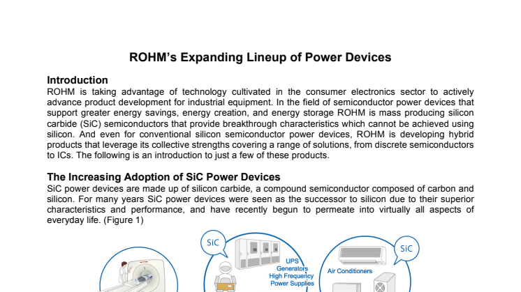  ROHM’s Expanding Lineup of Power Devices 